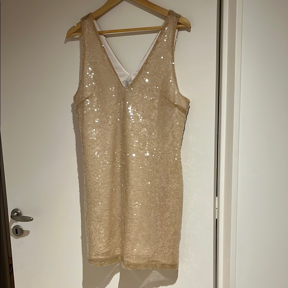 NWT A New Day sleeveless V-neck mini sequin dress - Picture 3 of 8